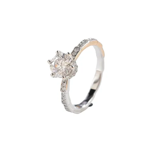 Stone On The Line S925 Silver Rings Women's