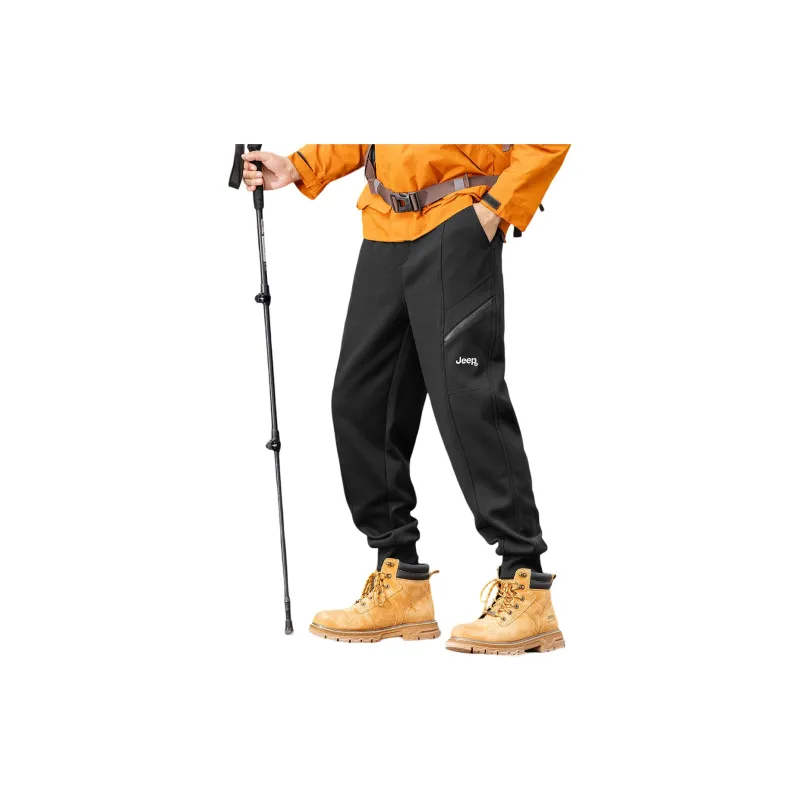 Jeep Grand Cherokee Casual Pants Unisex Pure Black-2