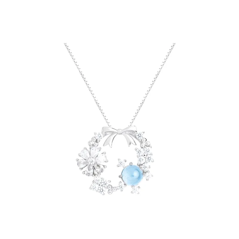 Clear Snow Ice Glutinous Jadeite Necklaces Women's-0