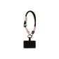 Color Block Nylon Woven Lanyard-Light Blue+Black