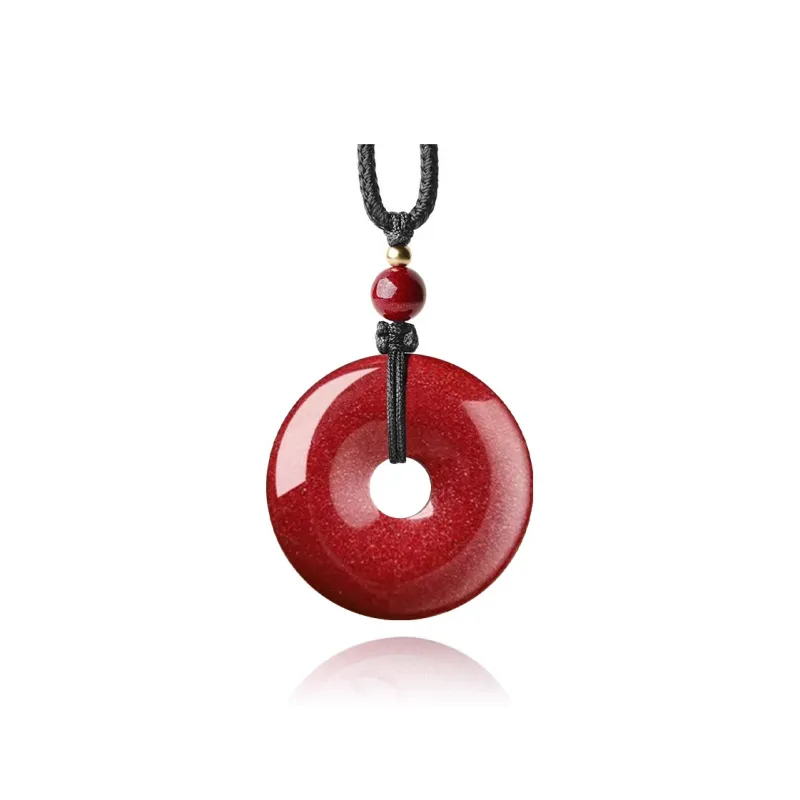 Moon Jewelry Reconstructed Cinnabar Necklaces Unisex-42