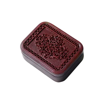 SHUZHUO Red Rosewood Incense Box, Jewelry Box Unisex