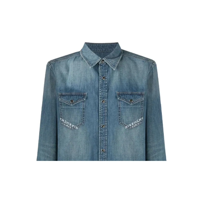 Givenchy Shirts Men Blue-4