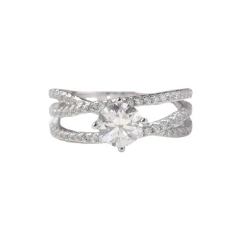 Stone On The Line S925 Silver Rings Women's