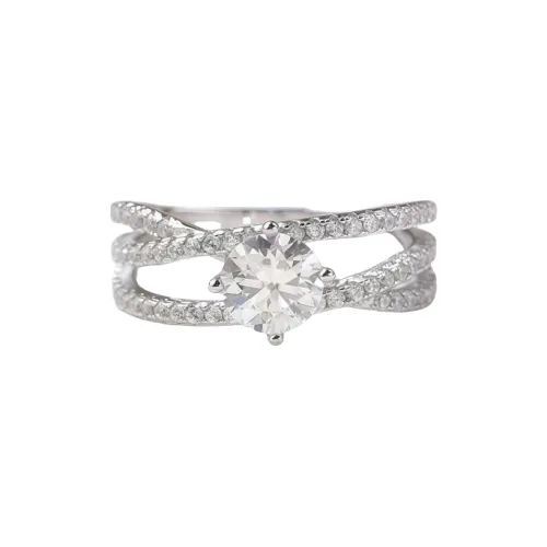 Stone On The Line S925 Silver Rings Women's