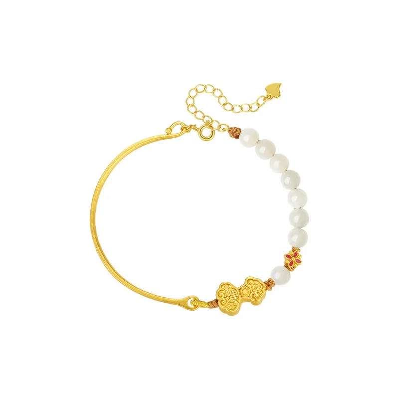 Royal Heaven's Choice Bracelets Pale Greenish White Jade Unisex-2