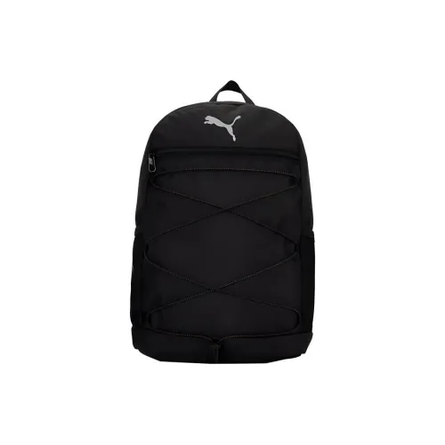 PUMA Fabric Backpack Medium Size Unisex Black