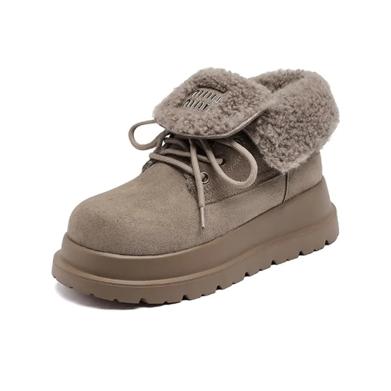 AGSDON Warm Short Snow Boots Women's-7