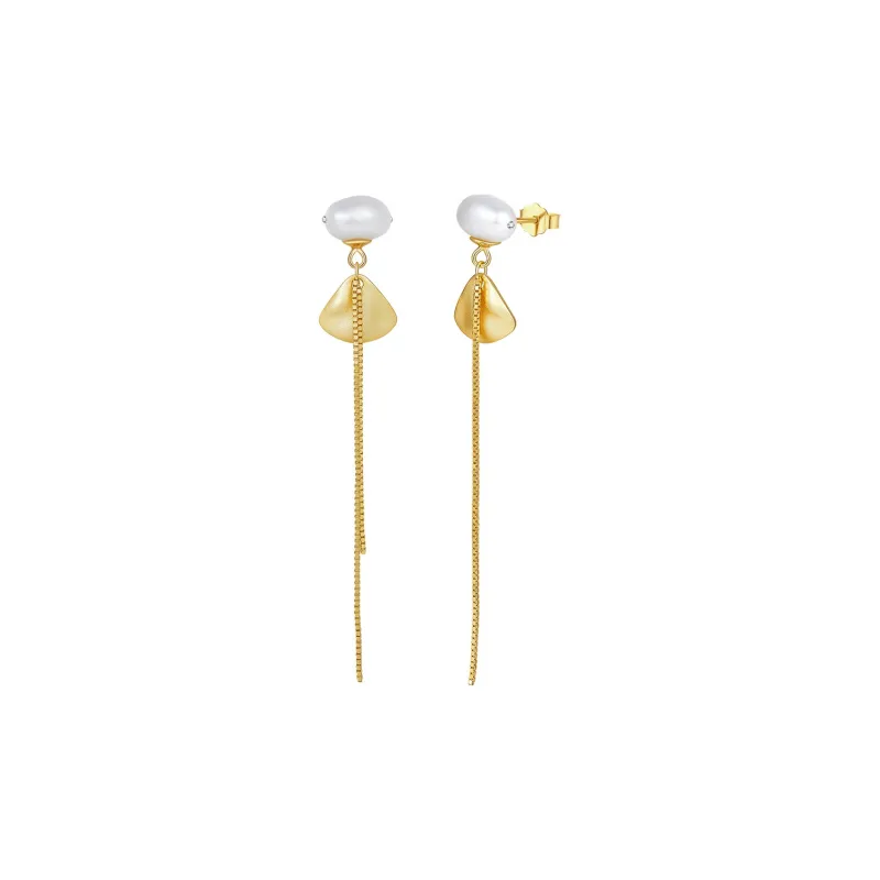 ZHENZHUAOMI Freshwater Pearl Drop Earrings Women's-0