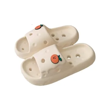 Thin Strips Sandal Slippers Unisex, Cream White