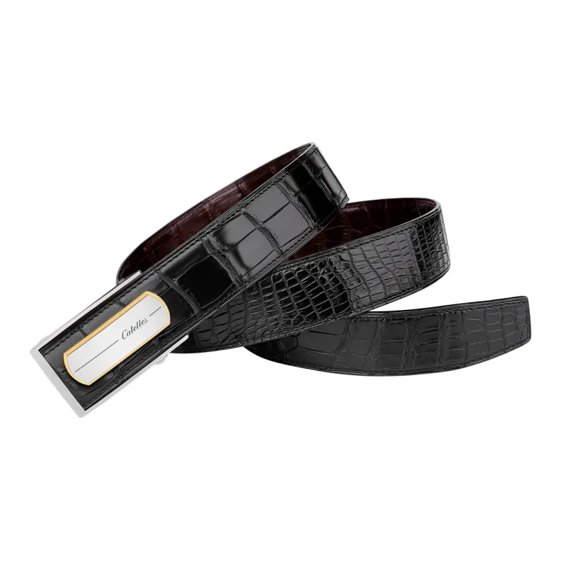 CATELLES Double Sided Crocodile Leather Leather Belts Men's 3.5cm/3.8cm-2