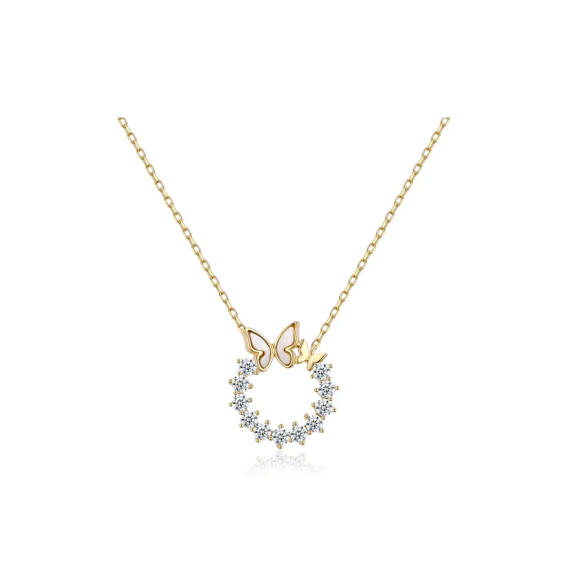 Colev Kie S925 Silver Luxury Niche Design Necklaces Women's Gold-0