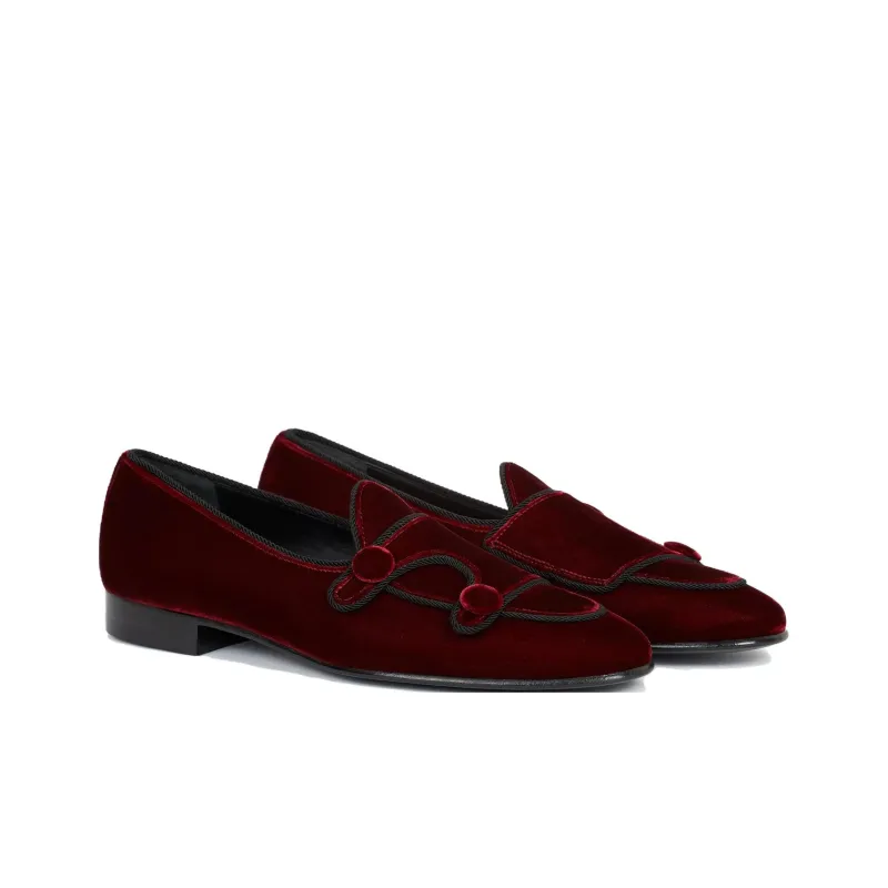 Edhen Milano Brera Velvet Loafers-2