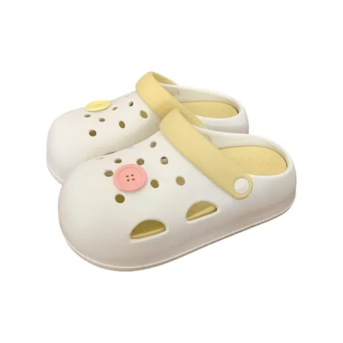 Thin Strips Slippers Women's White Yellow