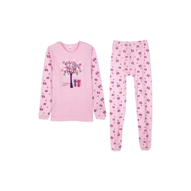 Cotton Gene Thermal Set Women's Light Pink-0