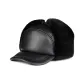 [Genuine Cow Leather]Extra Large Plush Earmuff Neck Style-Black