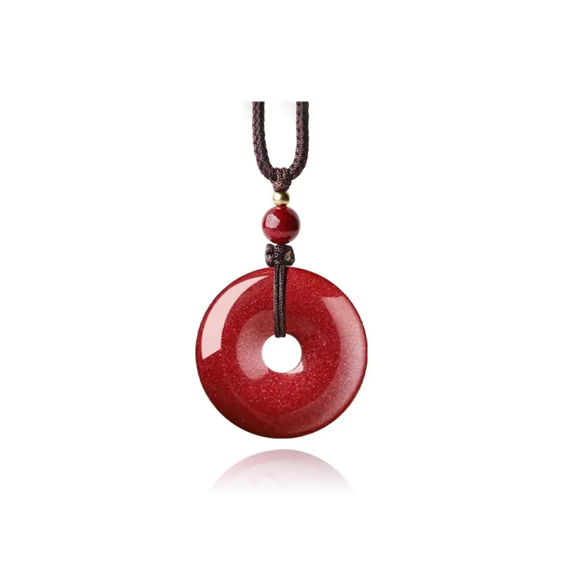 Moon Jewelry Reconstructed Cinnabar Necklaces Unisex-30