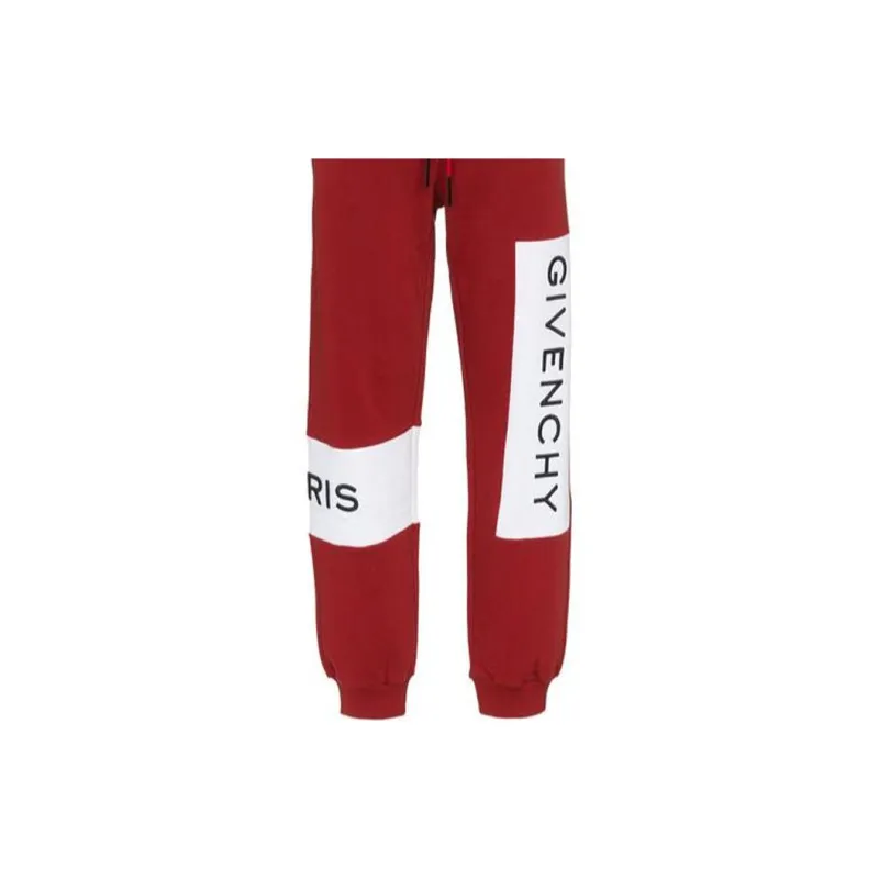 Givenchy Knitted Sweatpants Men Red-3