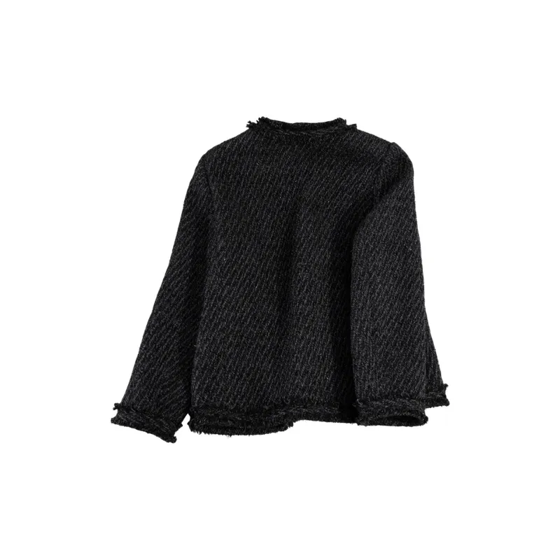Cypress House Cropped Coat Women's Black Gray-1