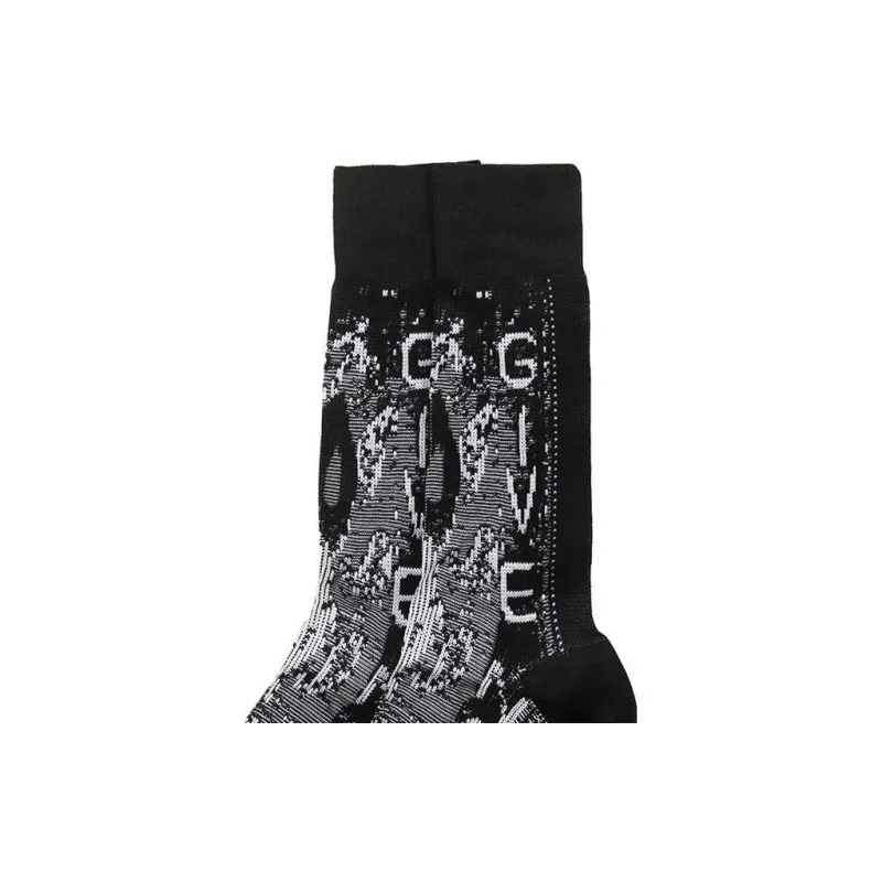 Givenchy Letters Spray Bandana Socks 'Black/Navy'-1