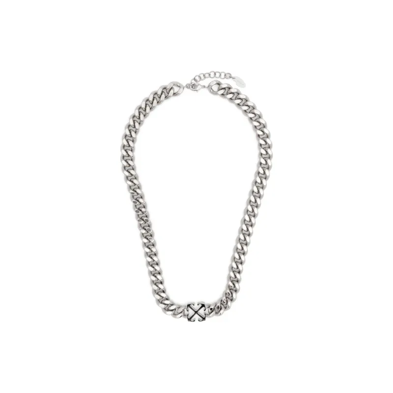 OFF WHITE Arrow Chain Linked Necklace-0