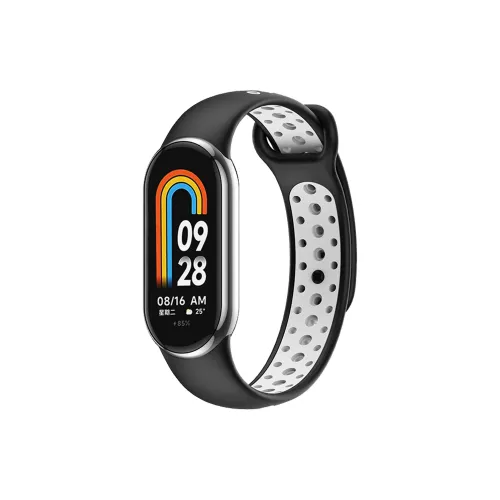 IOTS Watch Bands Smart Watch Accessory Xiaomi Smart Band 8 Sporty Style Two-Tone Silicone Strap Unisex
