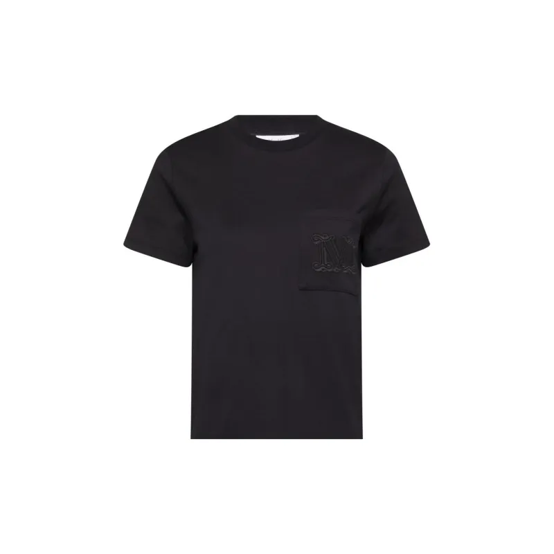 MaxMara Papaia Logo Embroidered Crewneck T Shirt-5
