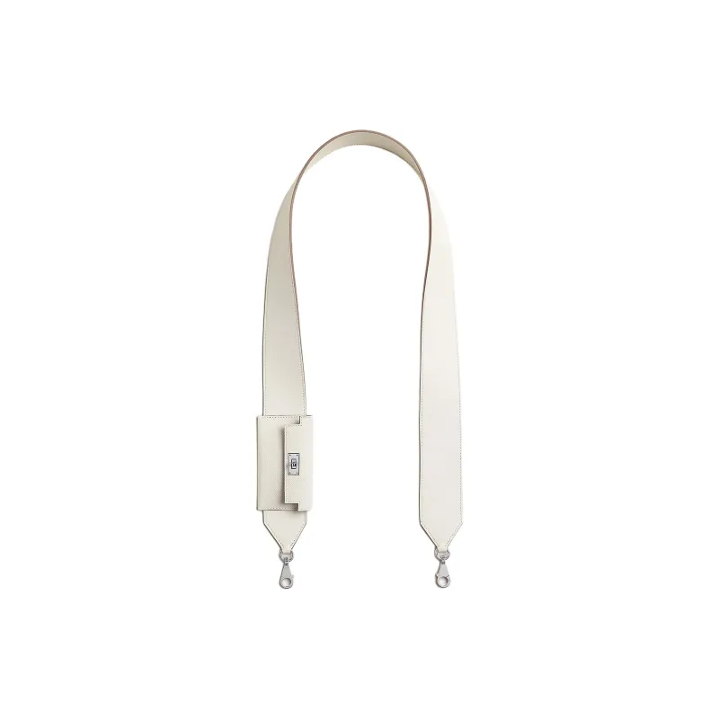 HERMES Kelly Pocket Swift Leather Bonded Epsom Calfskin Bag Shoulder Strap Women's Light Gray-0