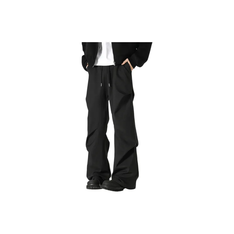 TESTUNG Casual Pants Unisex Black-6