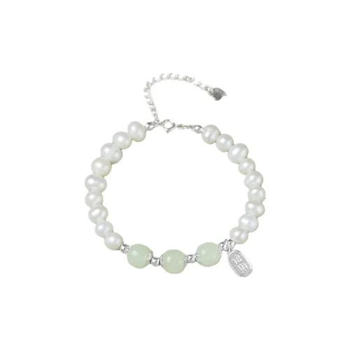Royal Heaven's Choice Bracelets Pale Greenish White Jade Unisex