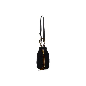Converse Faux Sherpa Wool Bucket Bag Handbag Crossbody Bag Mini Unisex Black