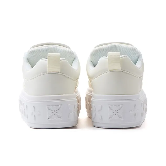 TRAPAR WAVES Low Top Canvas Shoes Women's White-3