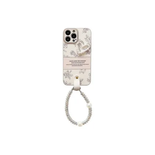 Wei Xin Leather Material English Label Rose Bracelet Phone Cases Compatible With IPhone 16/15/13/14/Pro/Ma