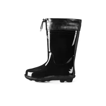Warrior Wear resistant And Waterproof Rain Boots Men's Black