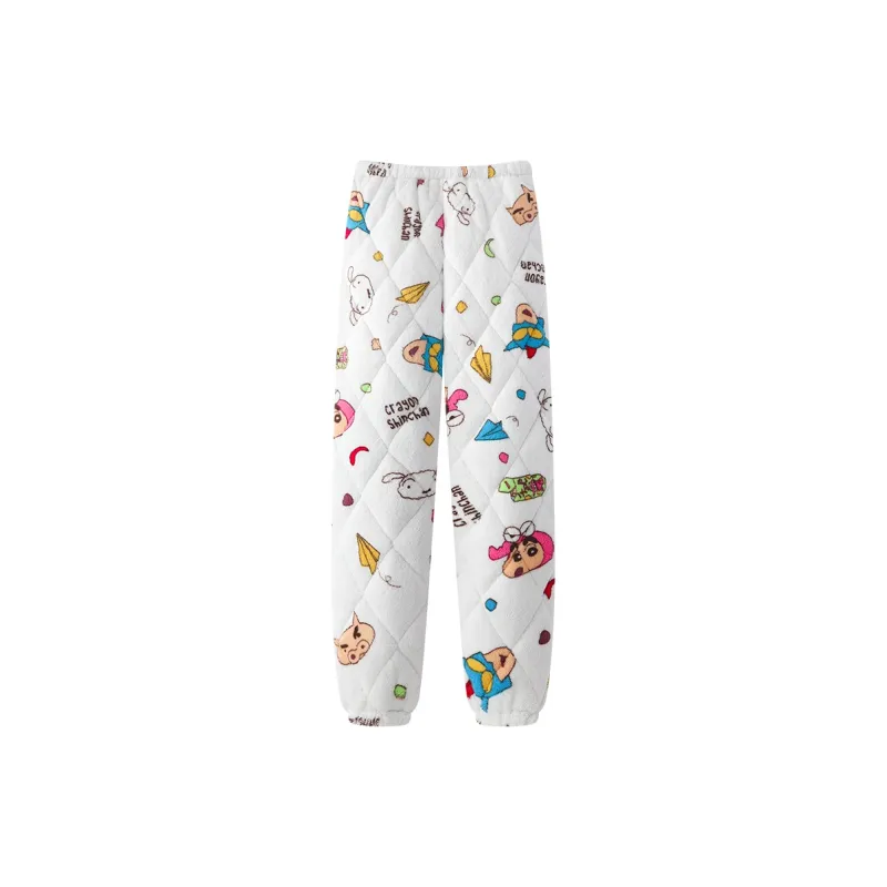 Gongdie x LABIXIAOXIN LIANMINGKUAN Pajama Pants Unisex White-0