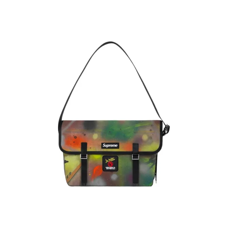 Supreme Canvas Messenger Bag, Shoulder Bag, Crossbody Bag Unisex Graffiti/Black-1
