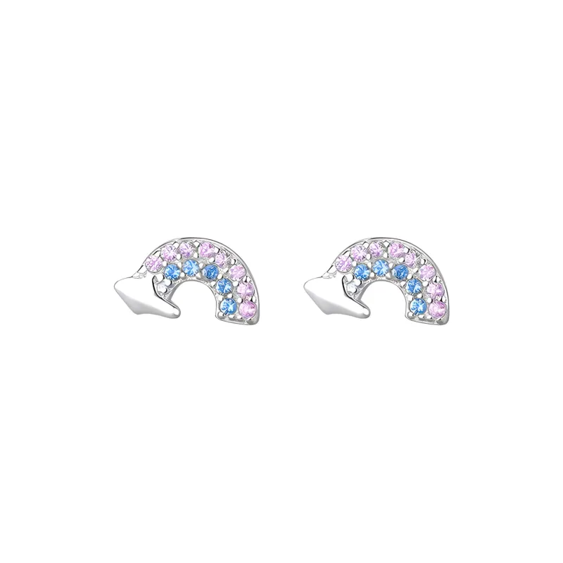 CLARKIA FLOWER 925 Sterling Silver Stud Earrings Women's-1