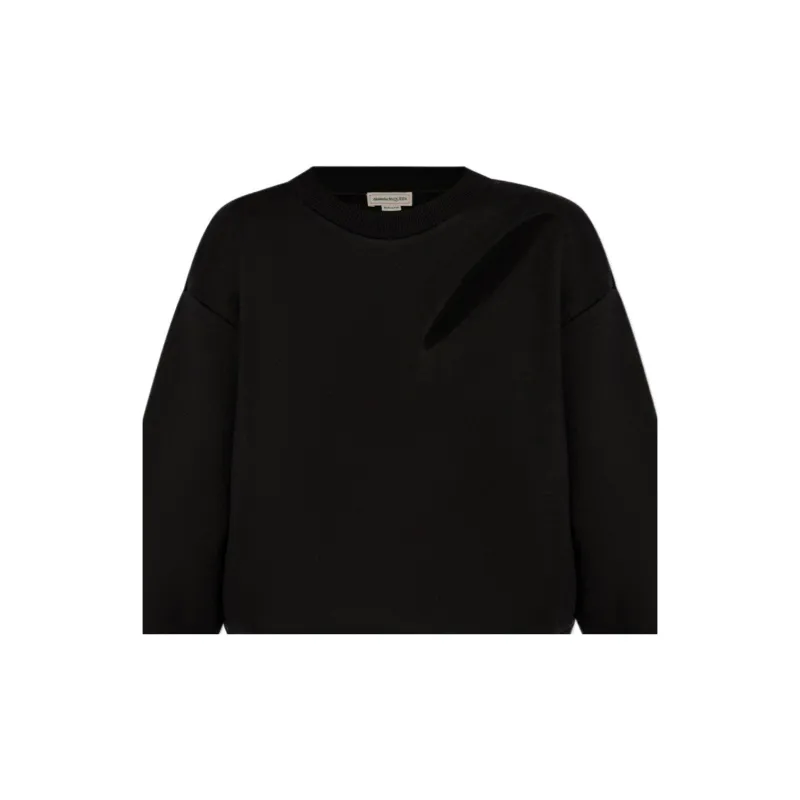 Alexander McQueen Cut Out Detailed Crewneck Sweatshirt-4