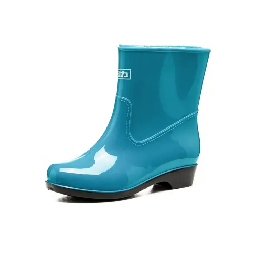 Warrior Wear resistant And Waterproof Rain Boots Women's Blue