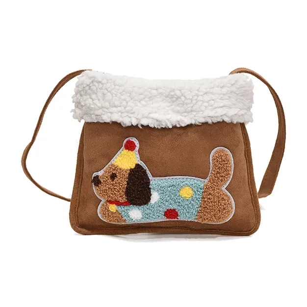 GOBLIN SHARKS 1759 Woolen Shoulder Bag Women's Brown & Khaki/Brown & White/Red/Pink-0