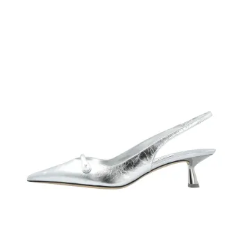 Jimmy Choo Amita Irregular Heel High Heels 4.5cm Women's Silver