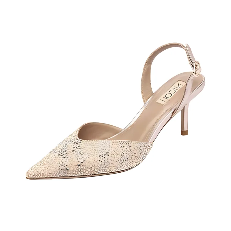 NICOLI Messina Slim Heel High Heels 7cm Women's Yellow-2