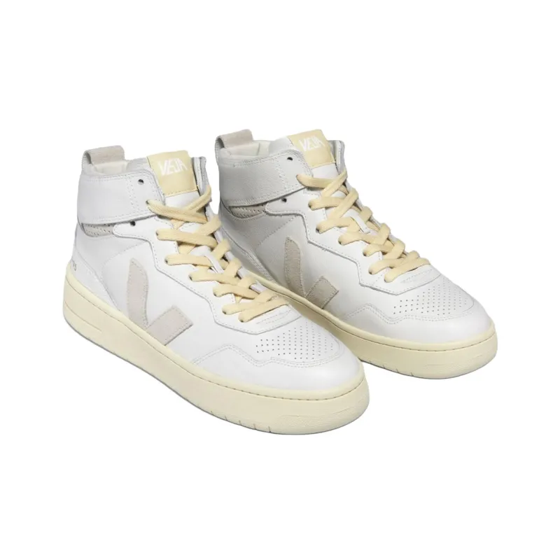 VEJA V 95 High Top Skateboard Shoes Unisex White-2