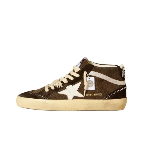 Golden Goose Mid Star Mid-Top Skateboard Shoes Women's Brown