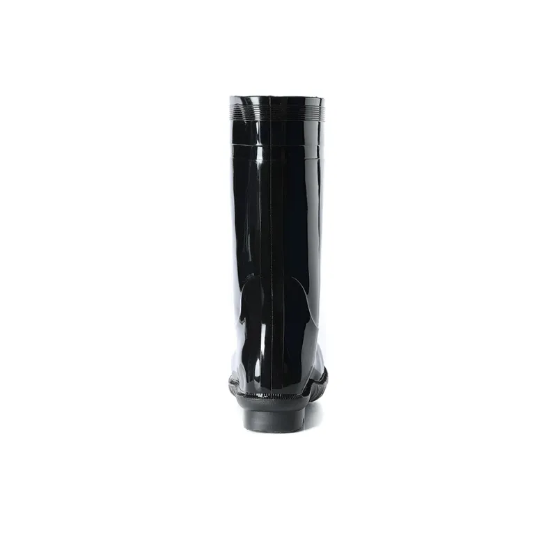 Warrior Wear resistant And Waterproof Rain Boots Men's Black-3