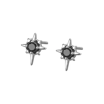CLARKIA FLOWER 999 Fine Silver Stud Earrings Unisex