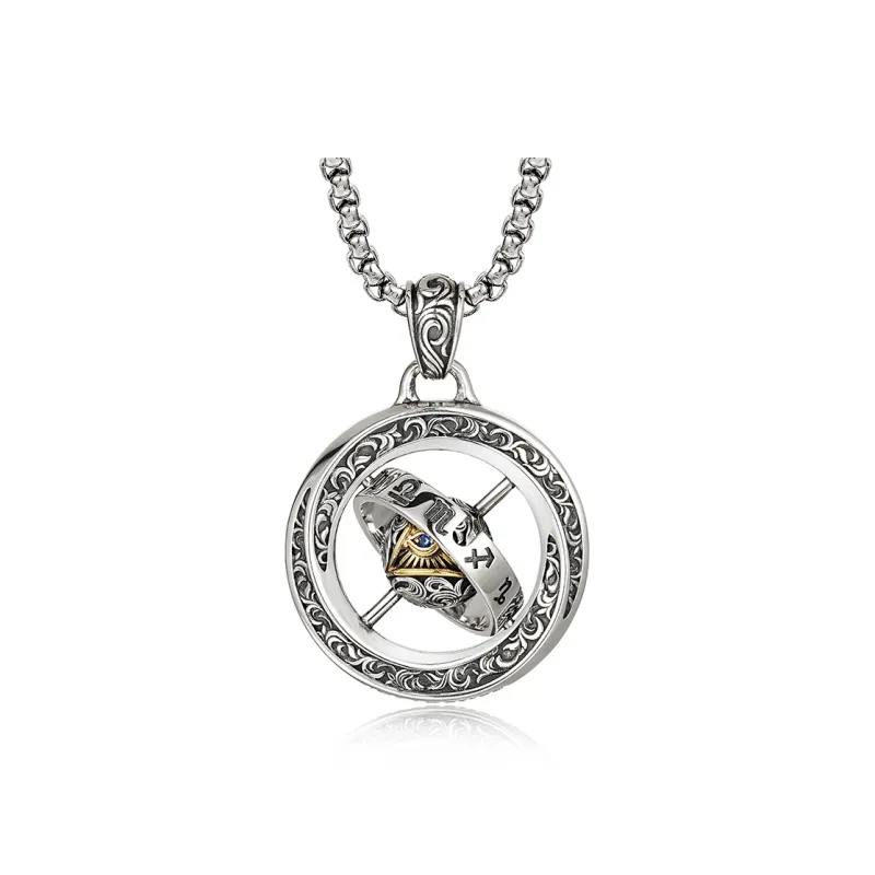 IDEAGEMER S925 Silver Necklaces Men's-4