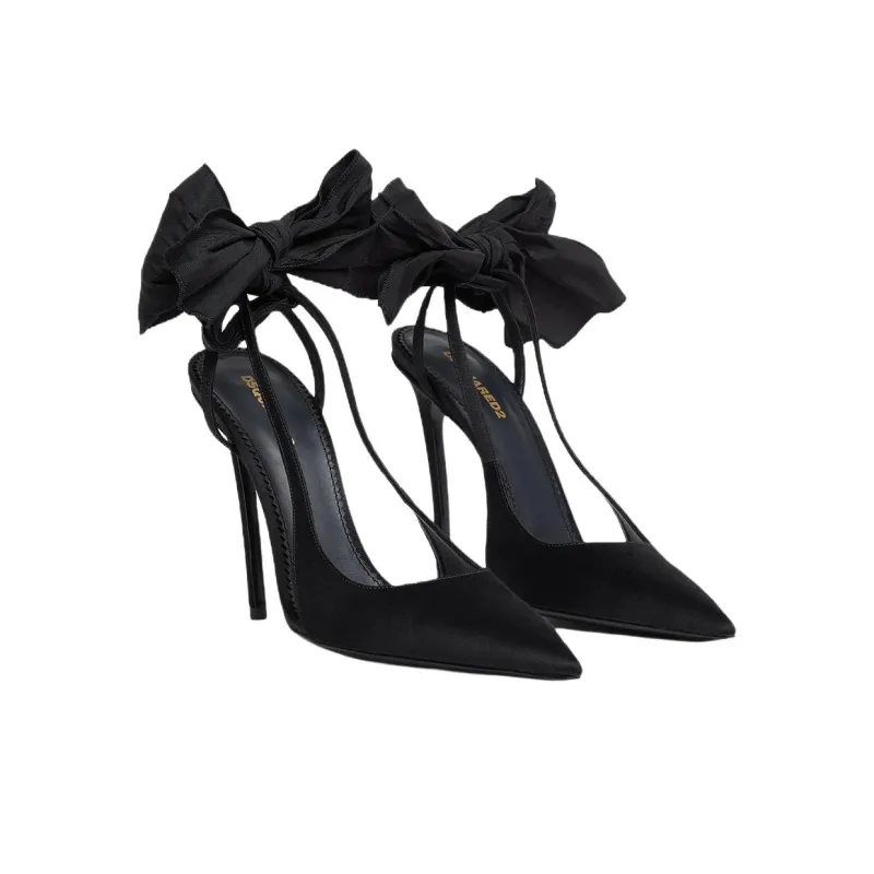 DSQUARED 2 Take A Bow Slim Heel High Heels Women's Black-2