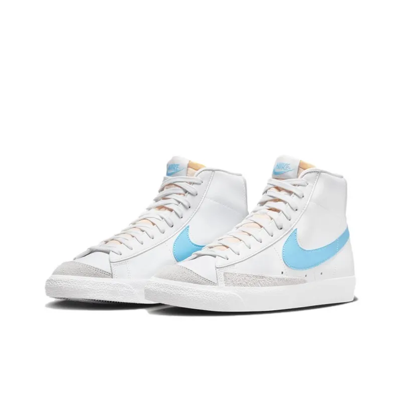 Nike Blazer Mid Wear-resistant And Lightweight Mid-Top Skateboard Shoes Men's White-3