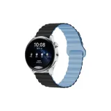 Black/Blue-Two-Tone Chain Style Magnetic Silicone